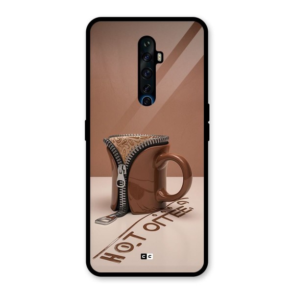 Hot Coffee Glass Back Case for Oppo Reno2 F