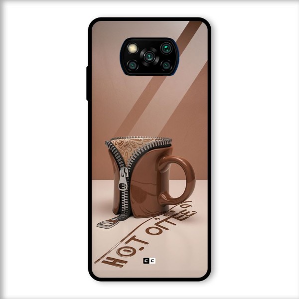 Hot Coffee Glass Back Case for Poco X3