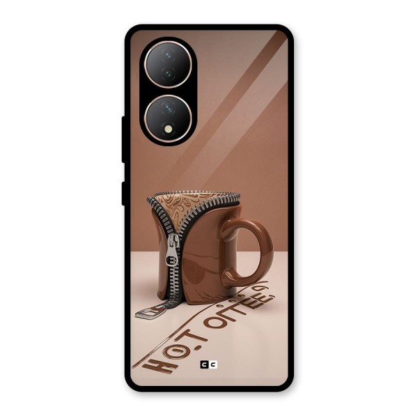 Hot Coffee Glass Back Case for Vivo T2