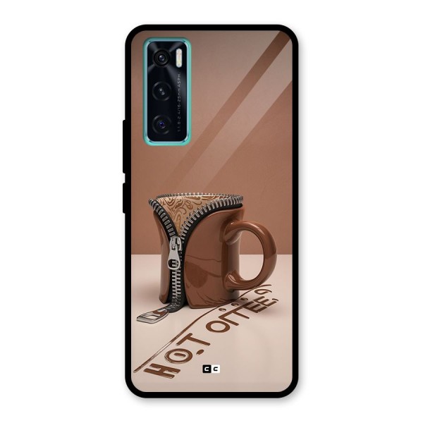 Hot Coffee Glass Back Case for Vivo V20 SE