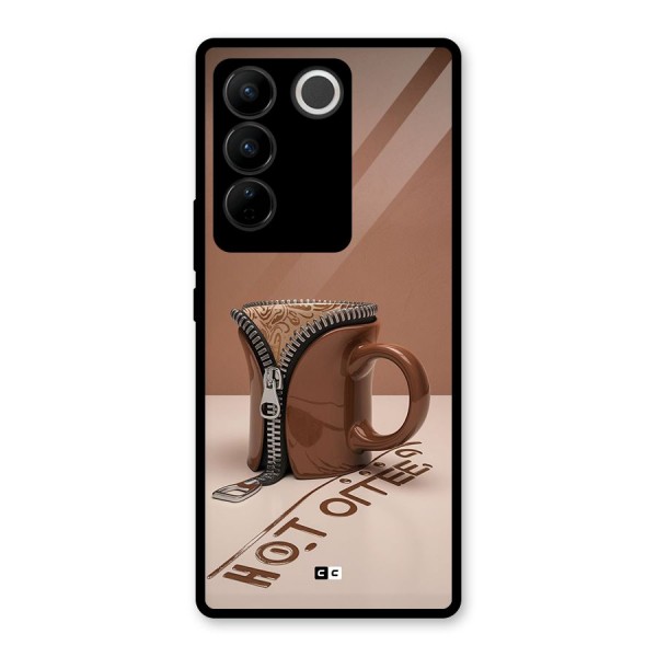 Hot Coffee Glass Back Case for Vivo V27 Pro