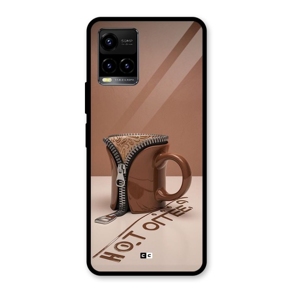 Hot Coffee Glass Back Case for Vivo Y21G