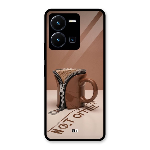 Hot Coffee Glass Back Case for Vivo Y35