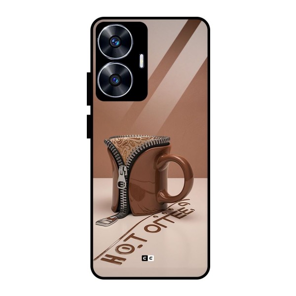 Hot Coffee Glass Back Case for realme C55