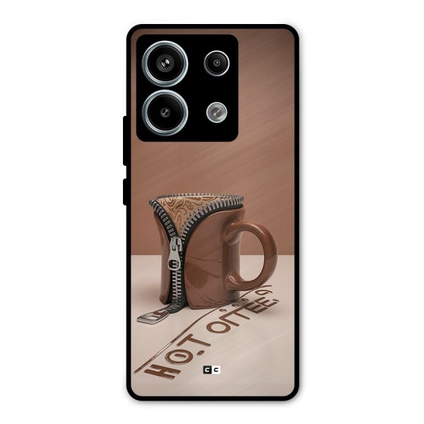 Hot Coffee Metal Back Case for Redmi Note 13 Pro 5G