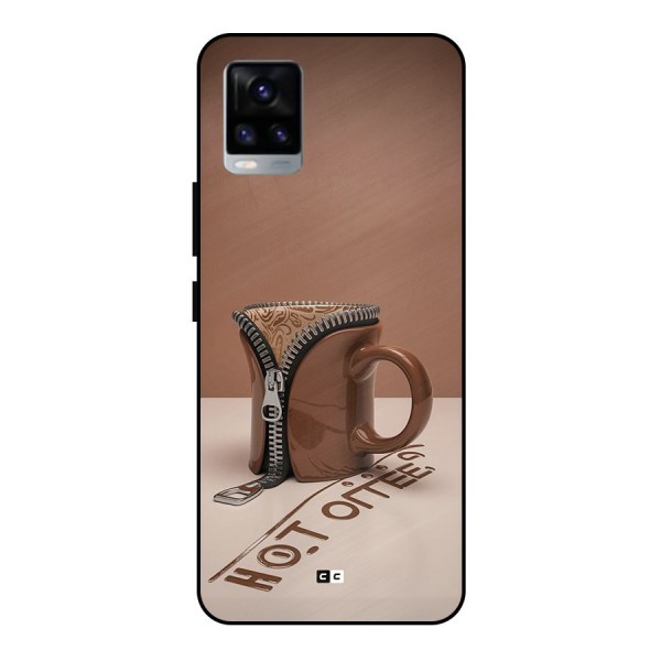 Hot Coffee Metal Back Case for Vivo V20 2021