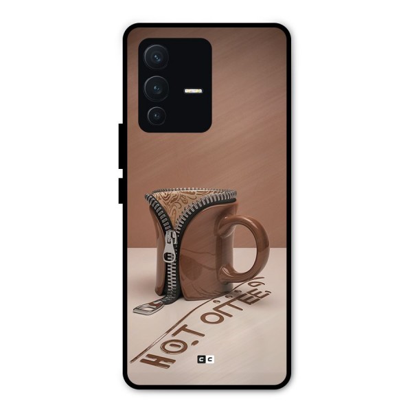 Hot Coffee Metal Back Case for Vivo V23 Pro