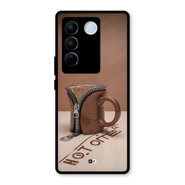 Hot Coffee Metal Back Case for Vivo V27 Pro