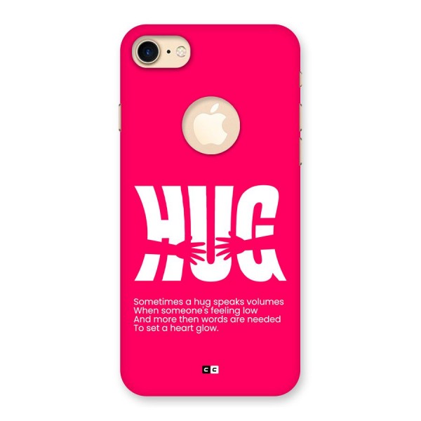 Hug Speaks Back Case for iPhone 8 Logo Cut