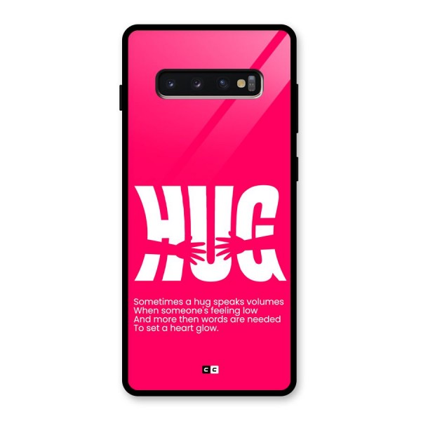 Hug Speaks Glass Back Case for Galaxy S10 Plus