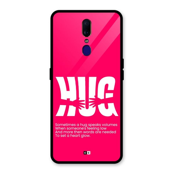 Hug Speaks Glass Back Case for Oppo F11