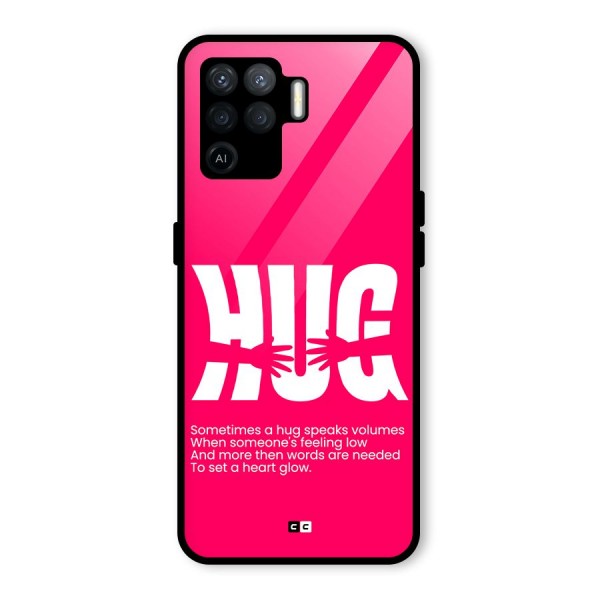 Hug Speaks Glass Back Case for Oppo F19 Pro