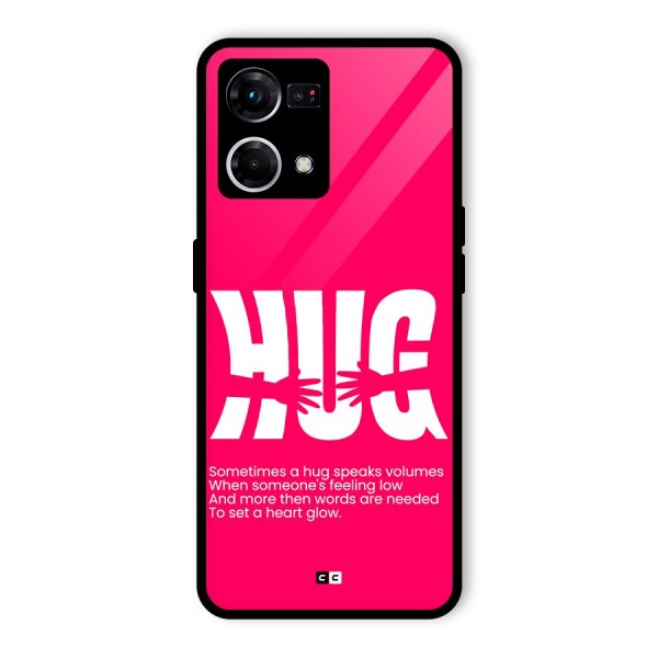 Hug Speaks Glass Back Case for Oppo F21 Pro 4G