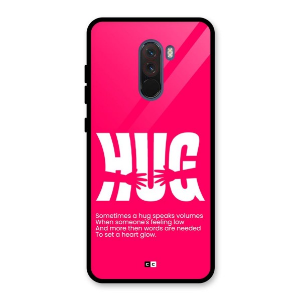 Hug Speaks Glass Back Case for Poco F1