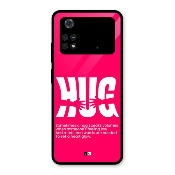 Hug Speaks Glass Back Case for Poco M4 Pro 4G