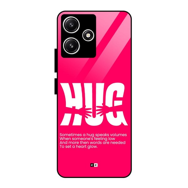 Hug Speaks Glass Back Case for Poco M6 Pro