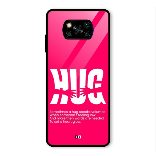 Hug Speaks Glass Back Case for Poco X3 Pro