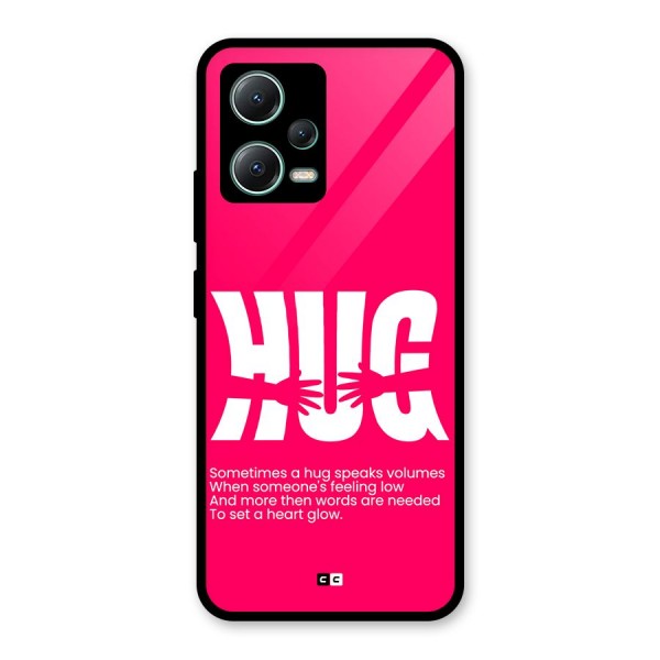 Hug Speaks Glass Back Case for Poco X5