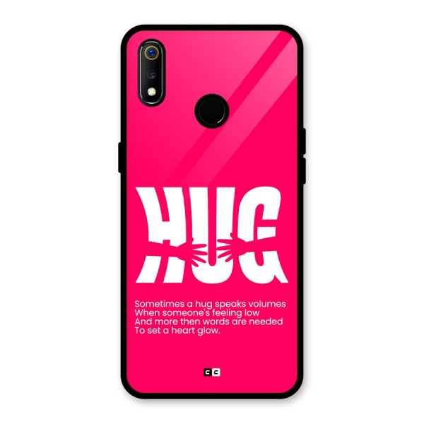 Hug Speaks Glass Back Case for Realme 3