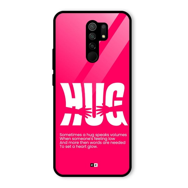 Hug Speaks Glass Back Case for Redmi 9 Prime