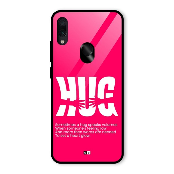 Hug Speaks Glass Back Case for Redmi Note 7