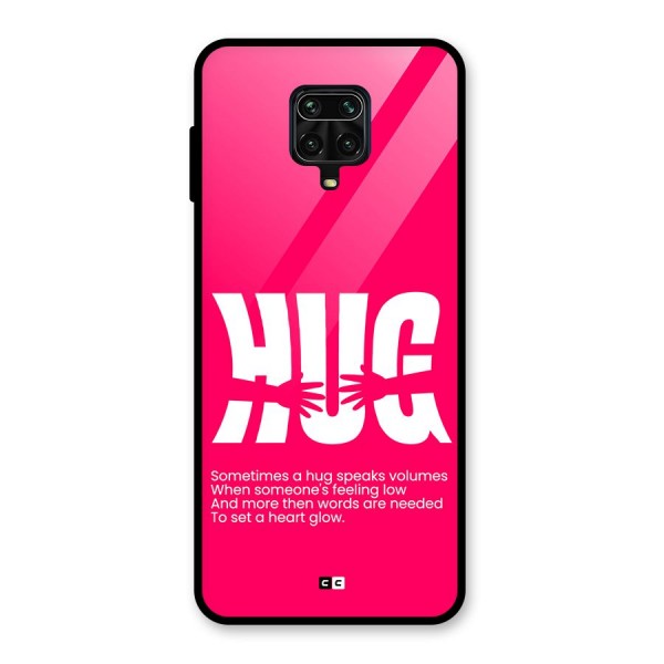 Hug Speaks Glass Back Case for Redmi Note 9 Pro