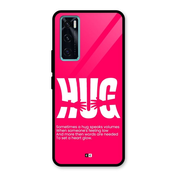 Hug Speaks Glass Back Case for Vivo V20 SE