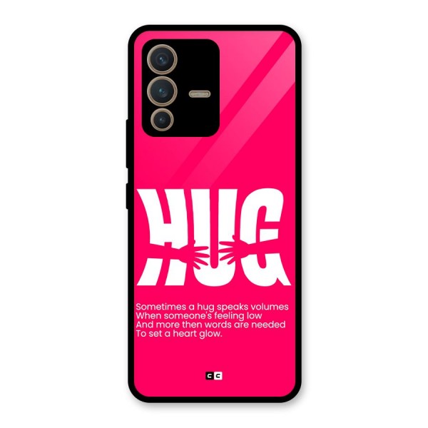 Hug Speaks Glass Back Case for Vivo V23 5G