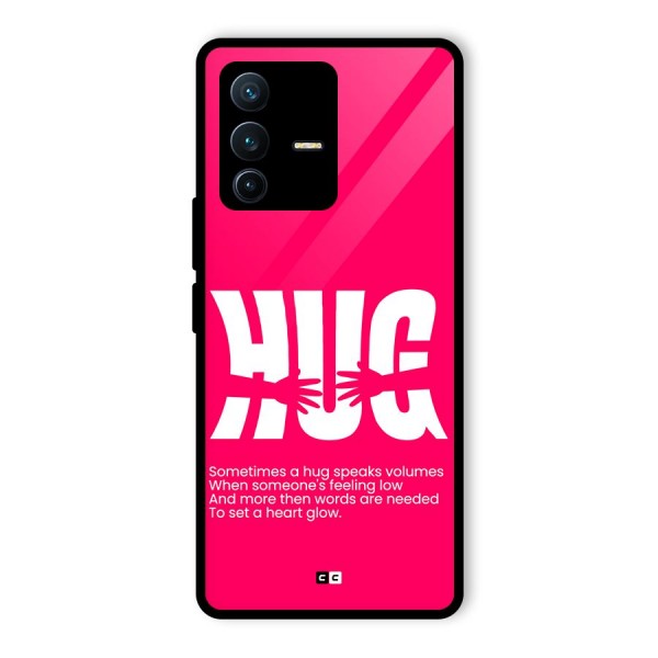 Hug Speaks Glass Back Case for Vivo V23 Pro