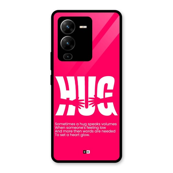 Hug Speaks Glass Back Case for Vivo V25 Pro