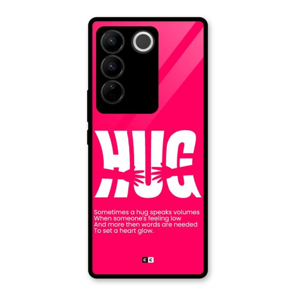 Hug Speaks Glass Back Case for Vivo V27 Pro