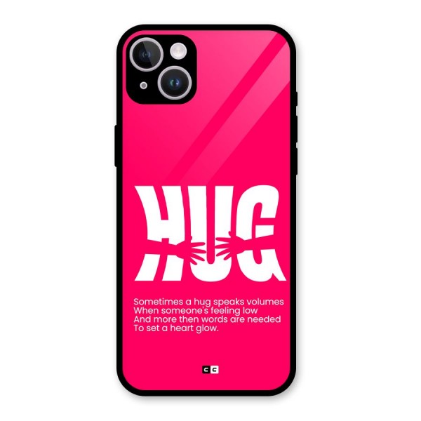 Hug Speaks Glass Back Case for iPhone 14 Plus