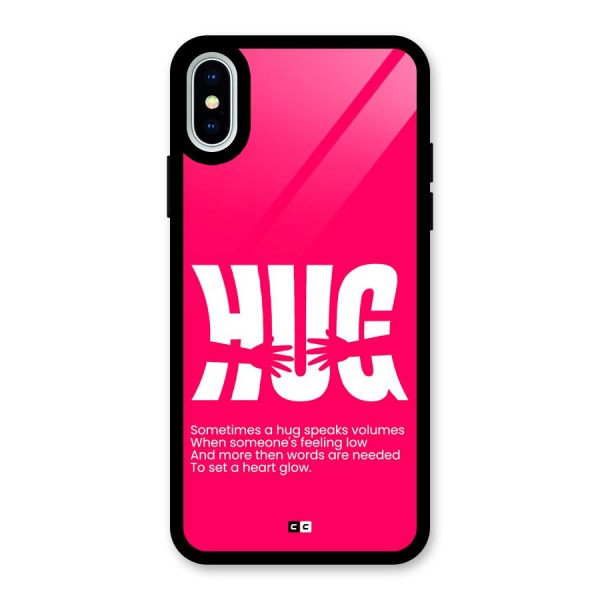 Hug Speaks Glass Back Case for iPhone X