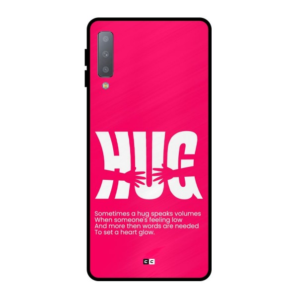 Hug Speaks Metal Back Case for Galaxy A7 (2018)