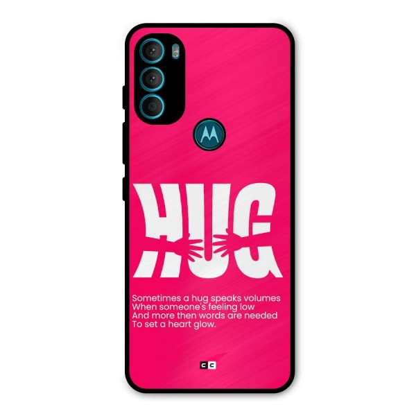 Hug Speaks Metal Back Case for Moto G71 5G