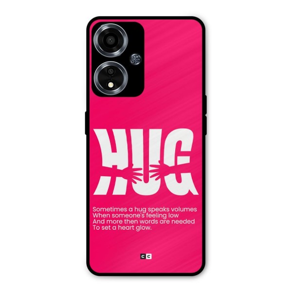 Hug Speaks Metal Back Case for Oppo A59