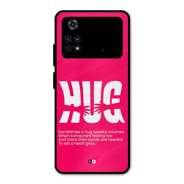 Hug Speaks Metal Back Case for Poco M4 Pro 4G