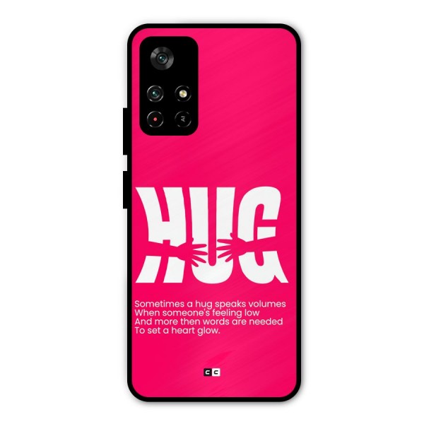 Hug Speaks Metal Back Case for Poco M4 Pro 5G