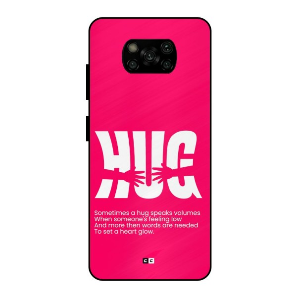 Hug Speaks Metal Back Case for Poco X3