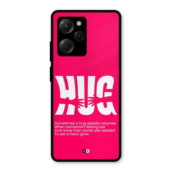 Hug Speaks Metal Back Case for Poco X5 Pro