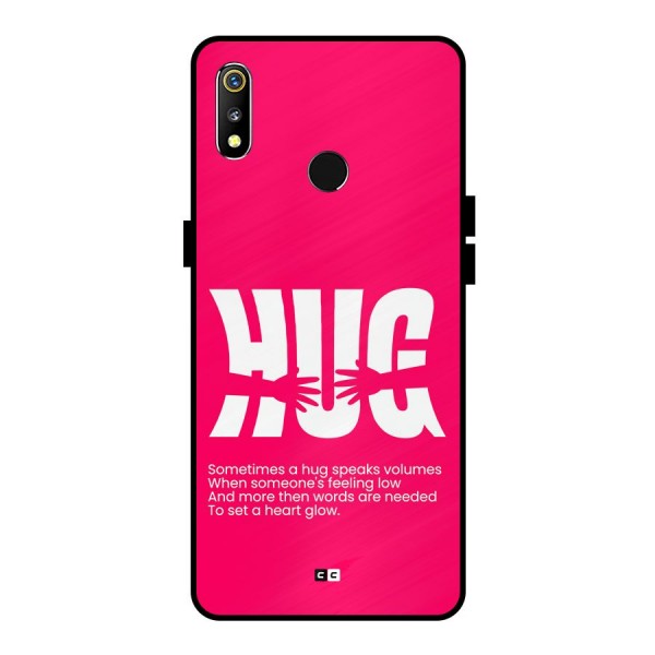 Hug Speaks Metal Back Case for Realme 3i