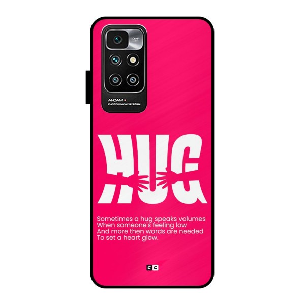 Hug Speaks Metal Back Case for Redmi 10 Prime