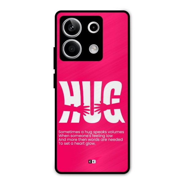 Hug Speaks Metal Back Case for Redmi Note 13 5G