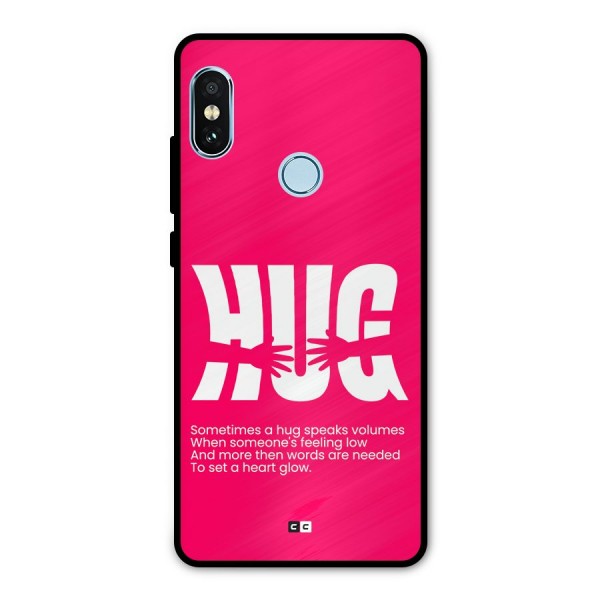 Hug Speaks Metal Back Case for Redmi Note 5 Pro