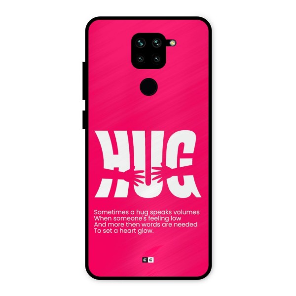 Hug Speaks Metal Back Case for Redmi Note 9