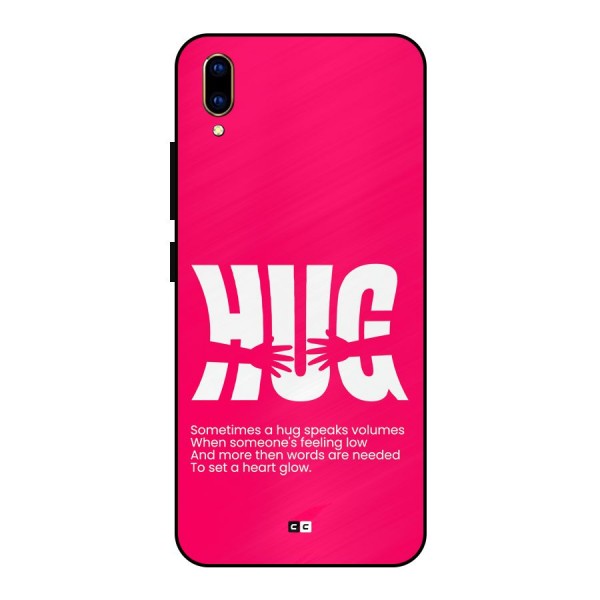 Hug Speaks Metal Back Case for Vivo V11 Pro