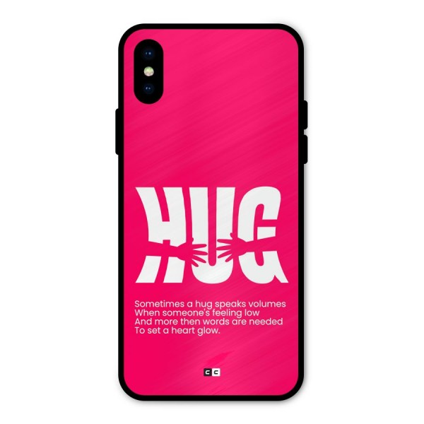 Hug Speaks Metal Back Case for iPhone X