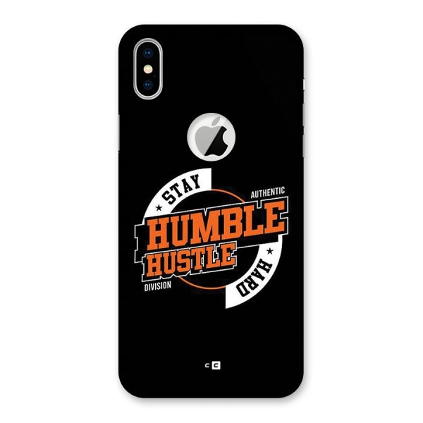 Humble Hustle Back Case for iPhone XS Logo Cut