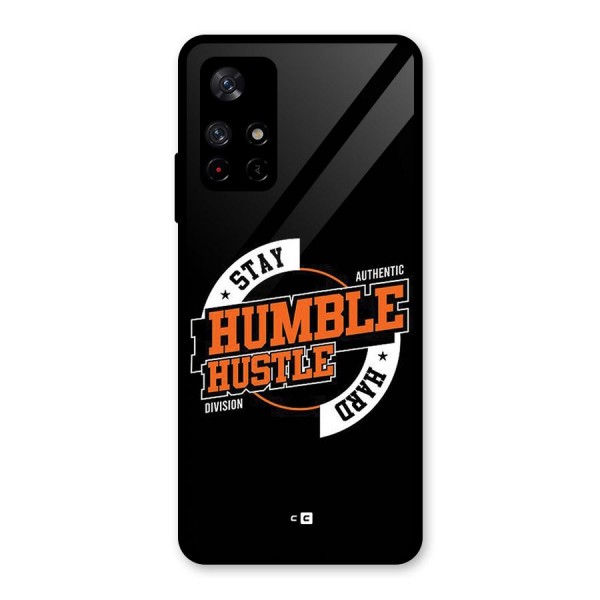 Humble Hustle Glass Back Case for Redmi Note 11T 5G