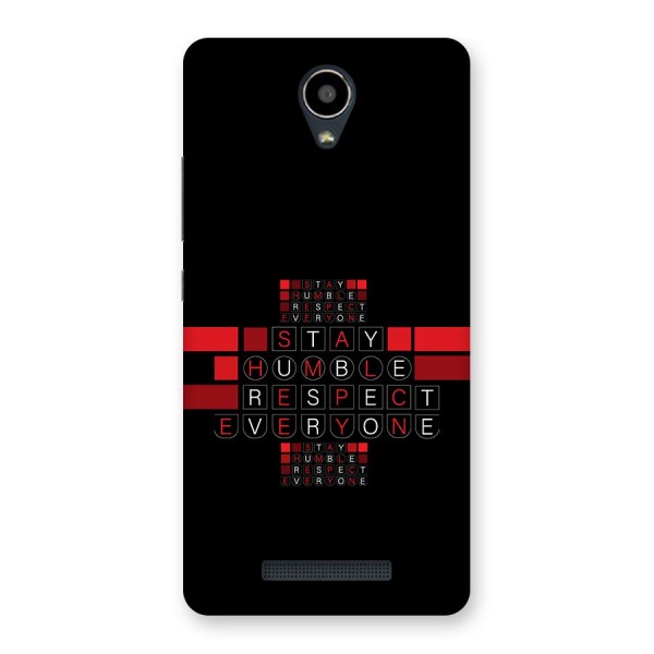 Humble Respect Back Case for Redmi Note 2